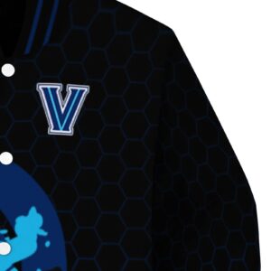 villanova wildcats hexagonal pattern navy black jacket premium grade