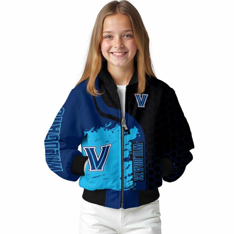 villanova wildcats hexagonal pattern navy black jacket top rated
