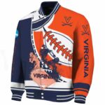 virginia cavaliers baseball stitching orange white jacket best selling