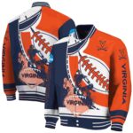 virginia cavaliers baseball stitching orange white jacket best selling