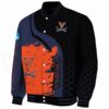 virginia cavaliers hexagonal pattern blue black jacket best selling