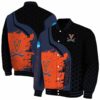 virginia cavaliers hexagonal pattern blue black jacket fashion forward