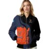 virginia cavaliers hexagonal pattern blue black jacket latest model