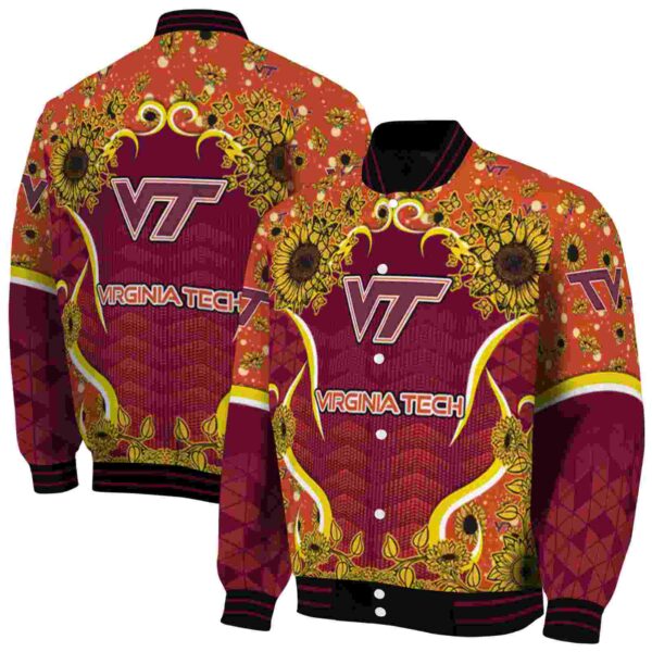 virginia tech hokies sunflower bloom maroon yellow jacket fashion forward