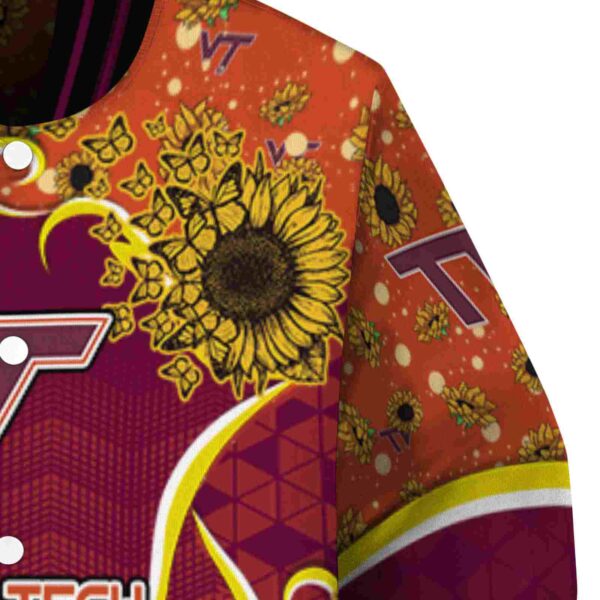 virginia tech hokies sunflower bloom maroon yellow jacket premium grade