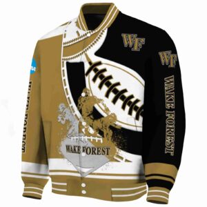 wake forest demon deacons baseball stitching black white jacket best selling