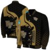 wake forest demon deacons hexagonal pattern gold black jacket fashion forward