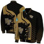wake forest demon deacons hexagonal pattern gold black jacket best selling