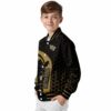 wake forest demon deacons hexagonal pattern gold black jacket trendy