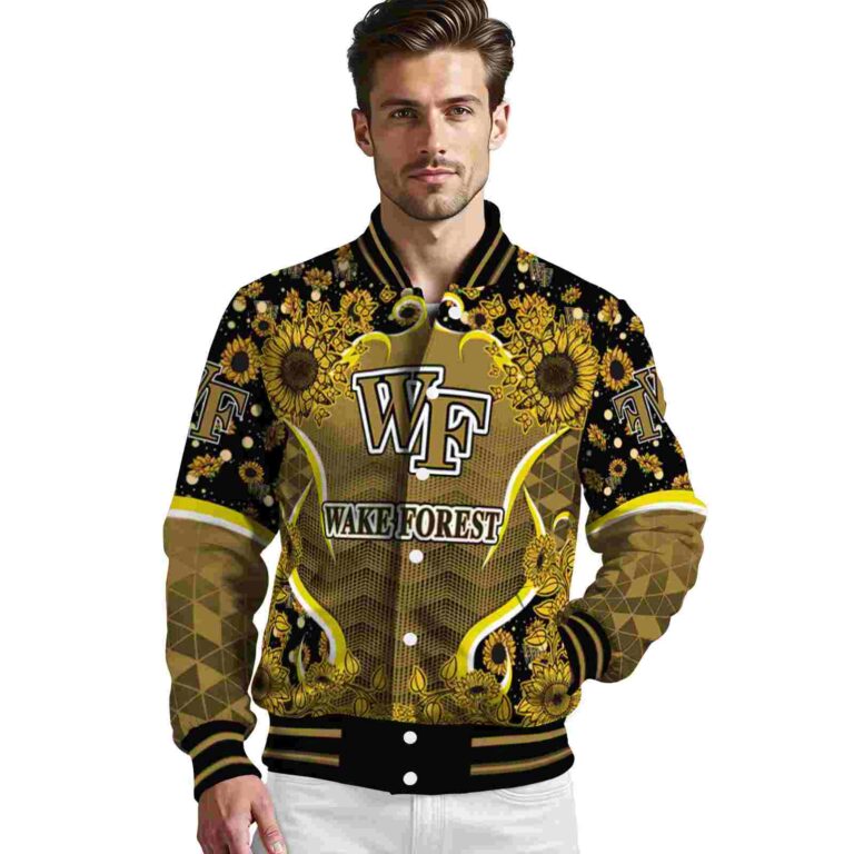 wake forest demon deacons sunflower bloom gold yellow jacket high quality