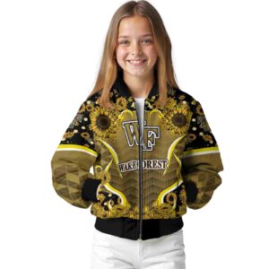 wake forest demon deacons sunflower bloom gold yellow jacket top rated