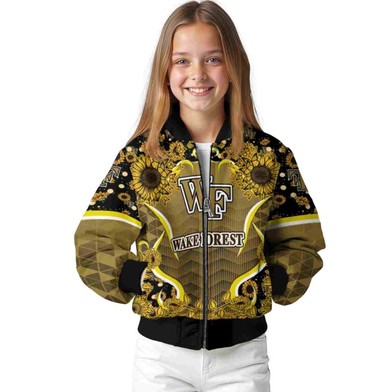 wake forest demon deacons sunflower bloom gold yellow jacket top rated