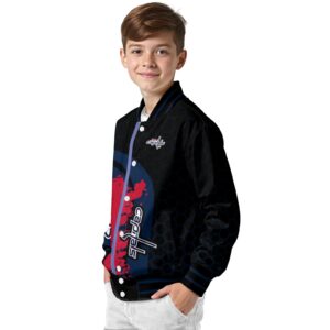 washington capitals hexagonal pattern blue black jacket trendy