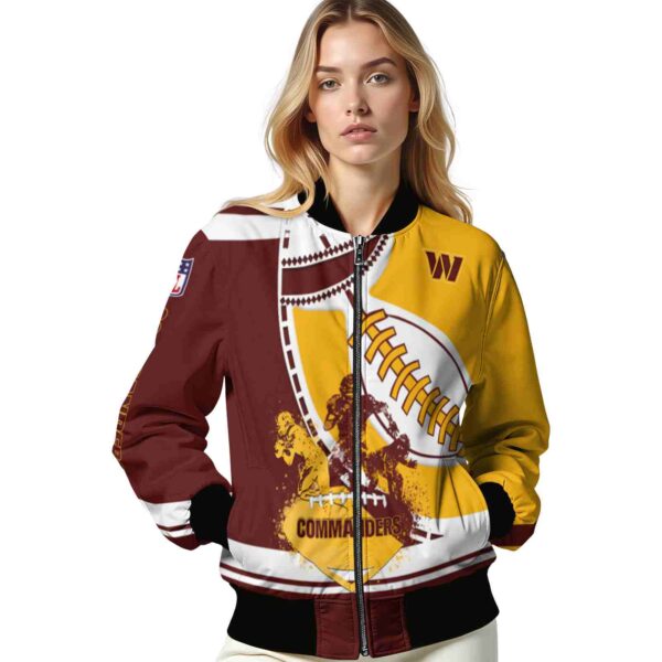 washington commanders baseball stitching gold white jacket latest model