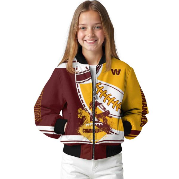 washington commanders baseball stitching gold white jacket top rated