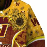 washington commanders sunflower bloom burgundy yellow jacket best selling