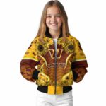 washington commanders sunflower bloom burgundy yellow jacket best selling