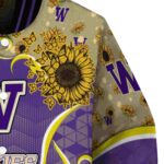 washington huskies sunflower bloom purple yellow jacket best selling