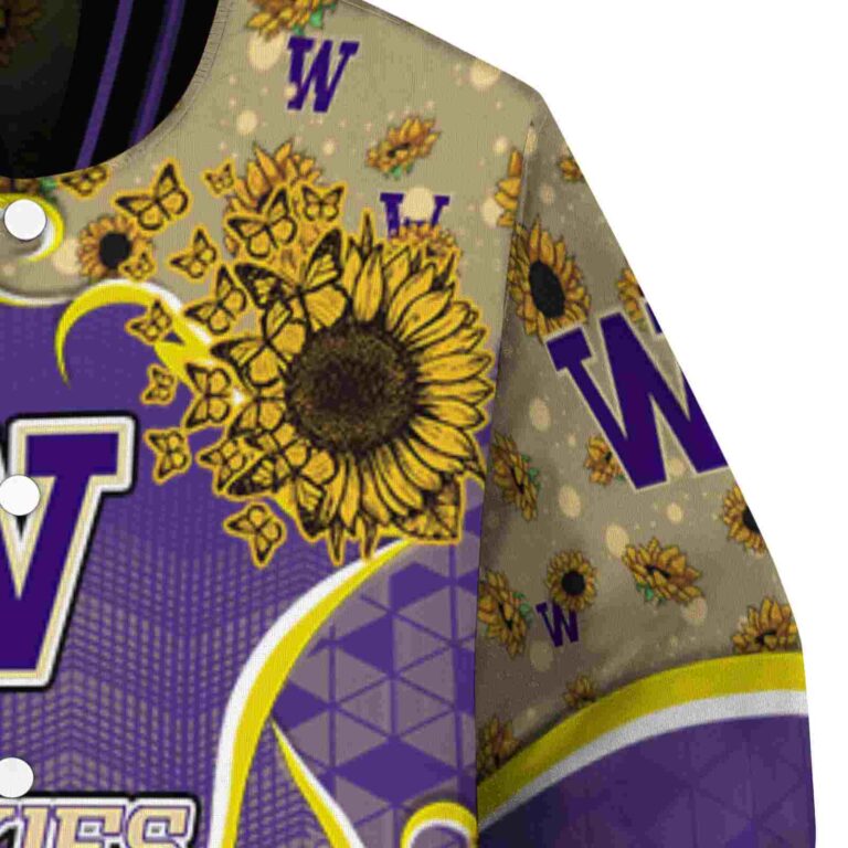 washington huskies sunflower bloom purple yellow jacket premium grade