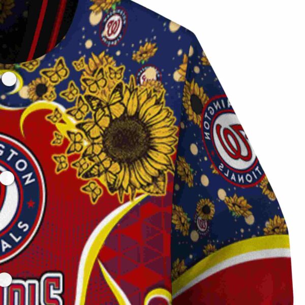 washington nationals sunflower bloom red yellow jacket premium grade