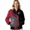 washington state cougars hexagonal pattern crimson black jacket latest model