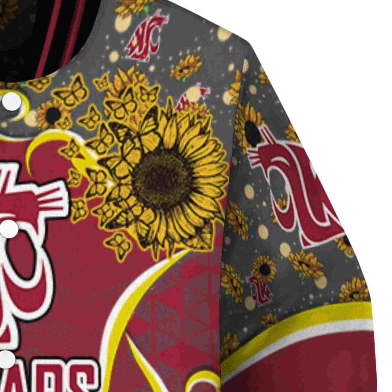 washington state cougars sunflower bloom crimson yellow jacket premium grade
