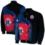washington wizards hexagonal pattern blue black jacket best selling