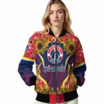 washington wizards sunflower bloom blue yellow jacket best selling
