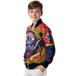 washington wizards sunflower bloom blue yellow jacket best selling