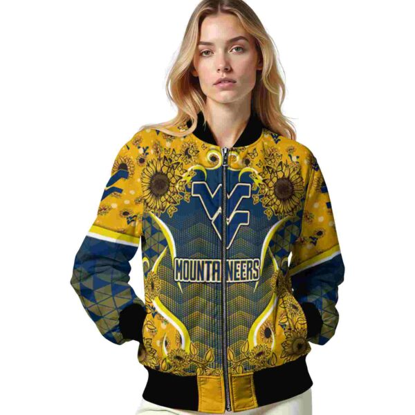 west virginia mountaineers sunflower bloom blue yellow jacket latest model