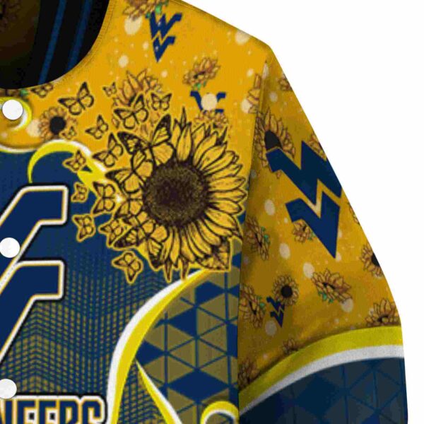 west virginia mountaineers sunflower bloom blue yellow jacket premium grade
