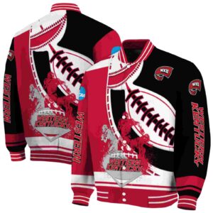 western kentucky hilltoppers baseball stitching black white jacket fashion forward