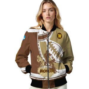 western michigan broncos baseball stitching gold white jacket latest model