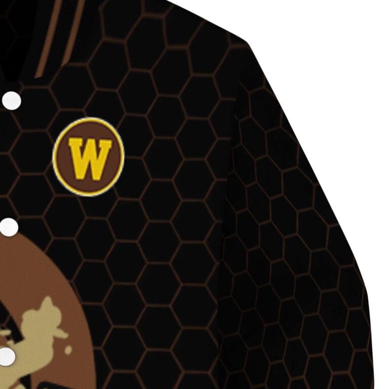 western michigan broncos hexagonal pattern brown black jacket premium grade