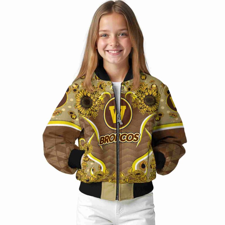 western michigan broncos sunflower bloom brown yellow jacket top rated