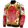 wisconsin badgers sunflower bloom red yellow jacket best selling