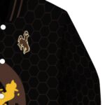 wyoming cowboys hexagonal pattern brown black jacket best selling