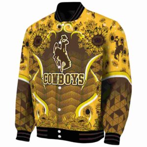 wyoming cowboys sunflower bloom brown yellow jacket best selling