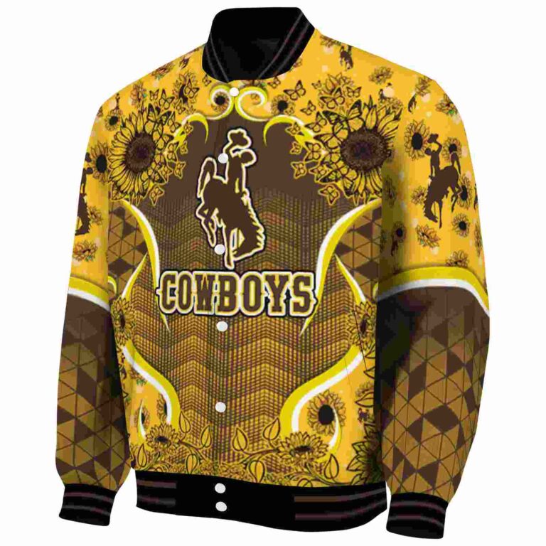 wyoming cowboys sunflower bloom brown yellow jacket best selling