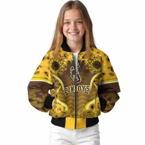 wyoming cowboys sunflower bloom brown yellow jacket top rated