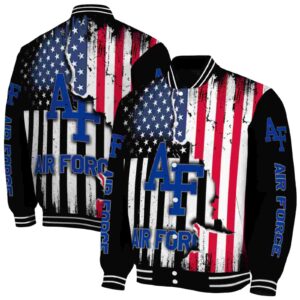 air force falcons patriotic theme black jacket fashion forward jacketwow