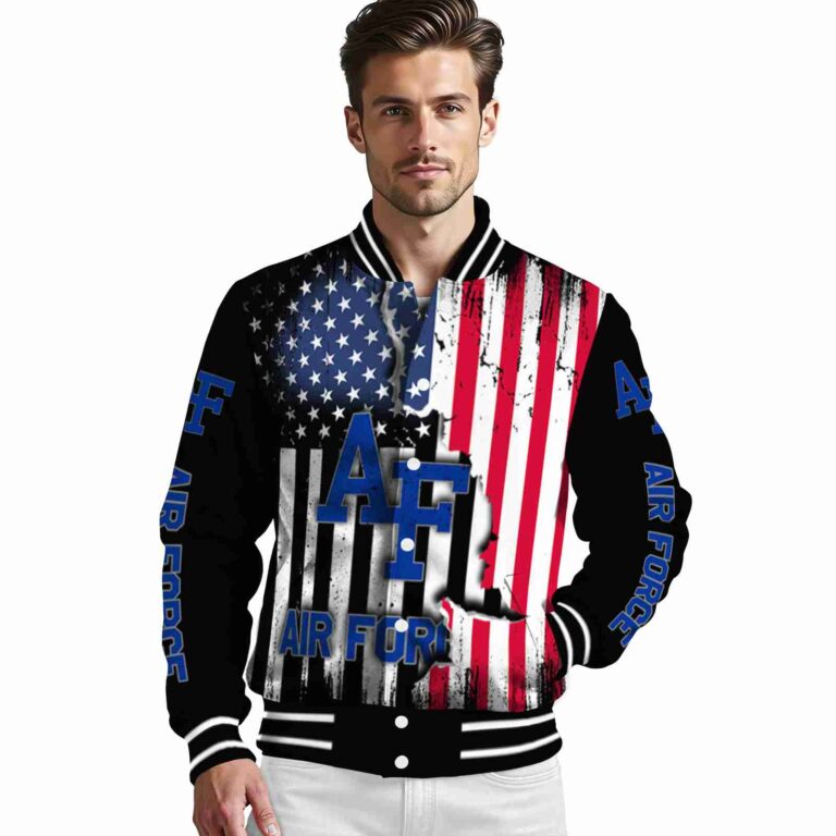 air force falcons patriotic theme black jacket high quality jacketwow