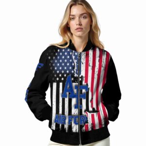 air force falcons patriotic theme black jacket latest model jacketwow