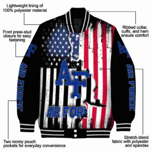 air force falcons patriotic theme black jacket new arrival jacketwow