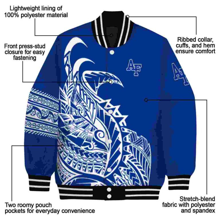 air force falcons tribal art blue white black jacket new arrival jacketwow
