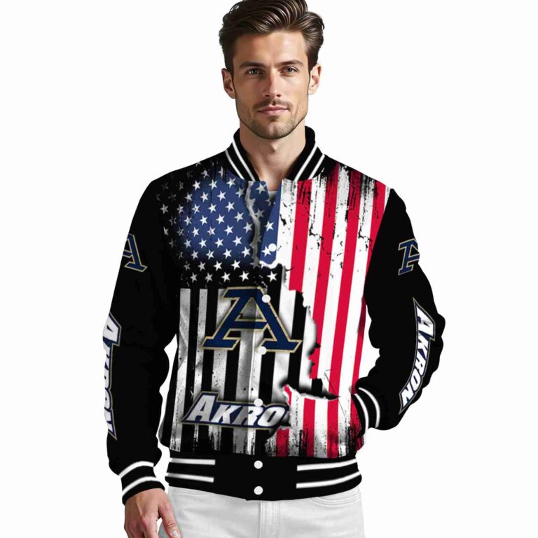 akron zips patriotic theme black jacket high quality jacketwow
