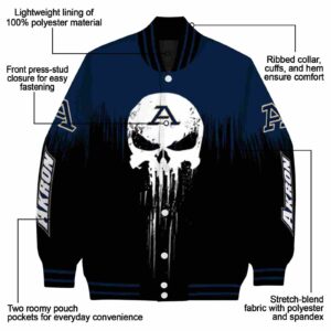 akron zips punisher skull blue black white jacket new arrival jacketwow
