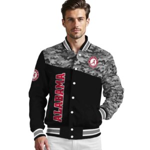 alabama crimson tide camo patchwork black jacket high quality jacketwow