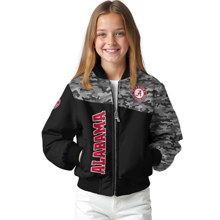 alabama crimson tide camo patchwork black jacket top rated jacketwow