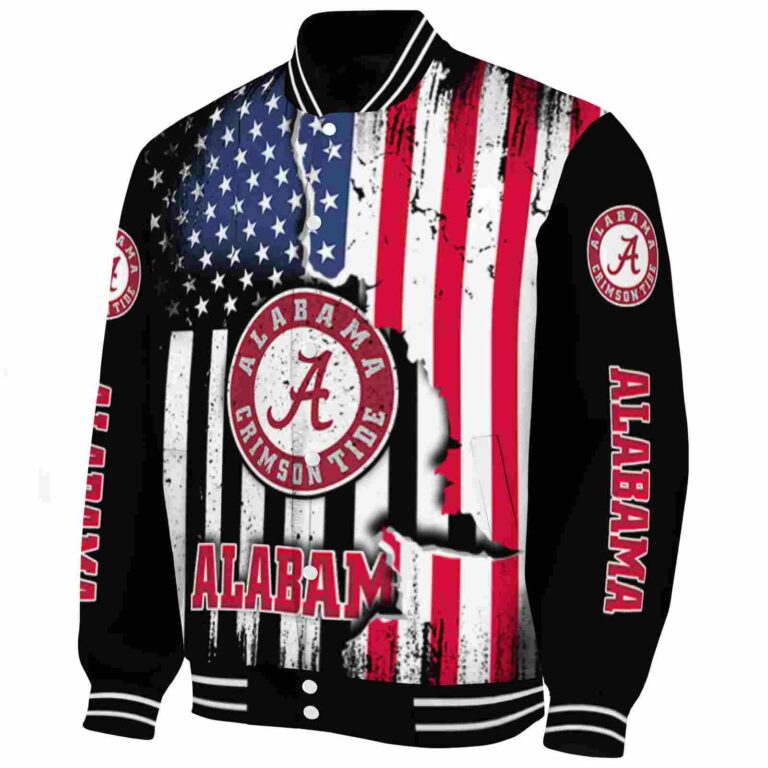 alabama crimson tide patriotic theme black jacket best selling jacketwow